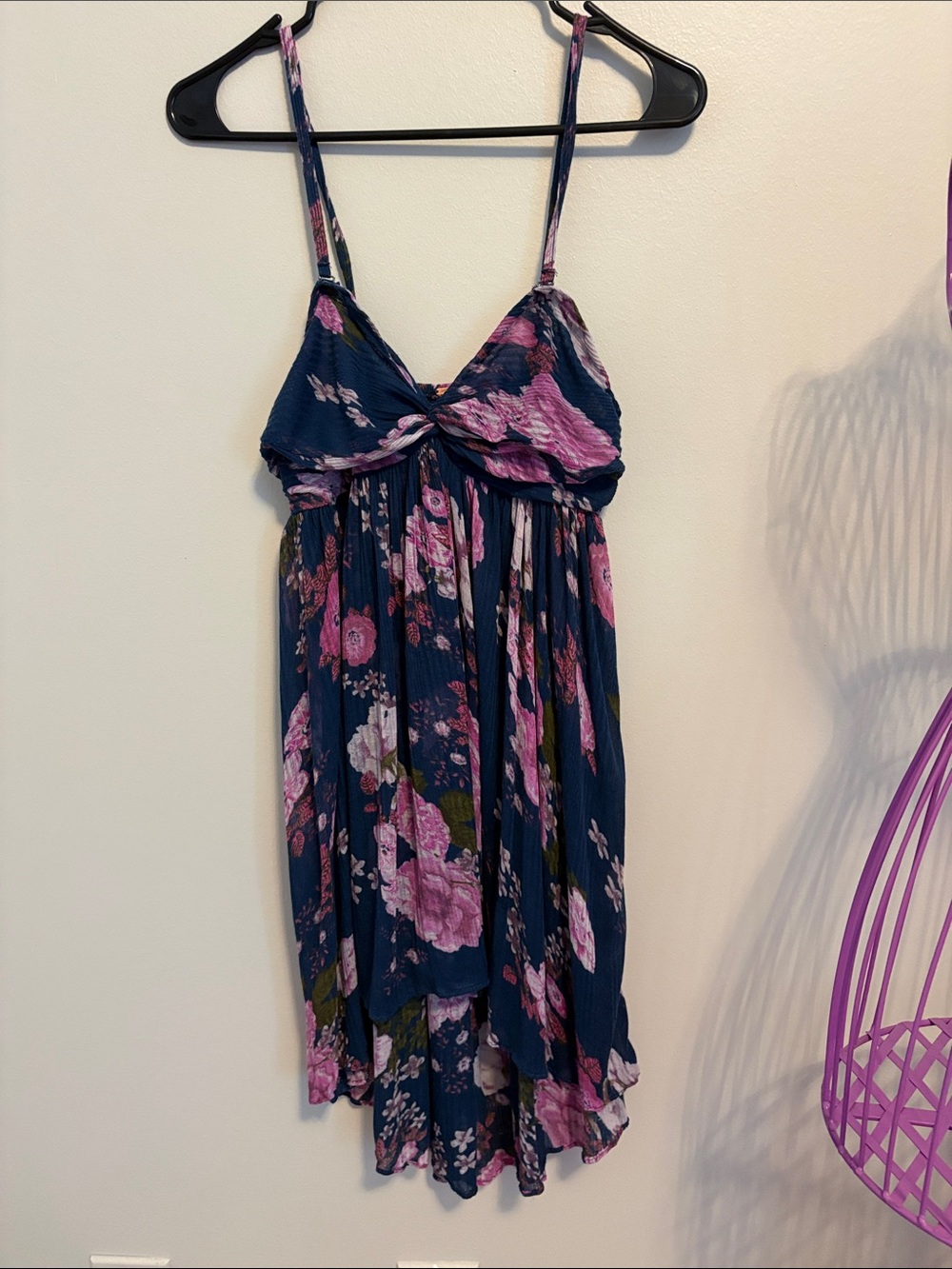 Free People Navy & Pink Floral Dress/Tunic